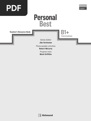 Personal Best (B1+) Inter - Teacher's Resources Book