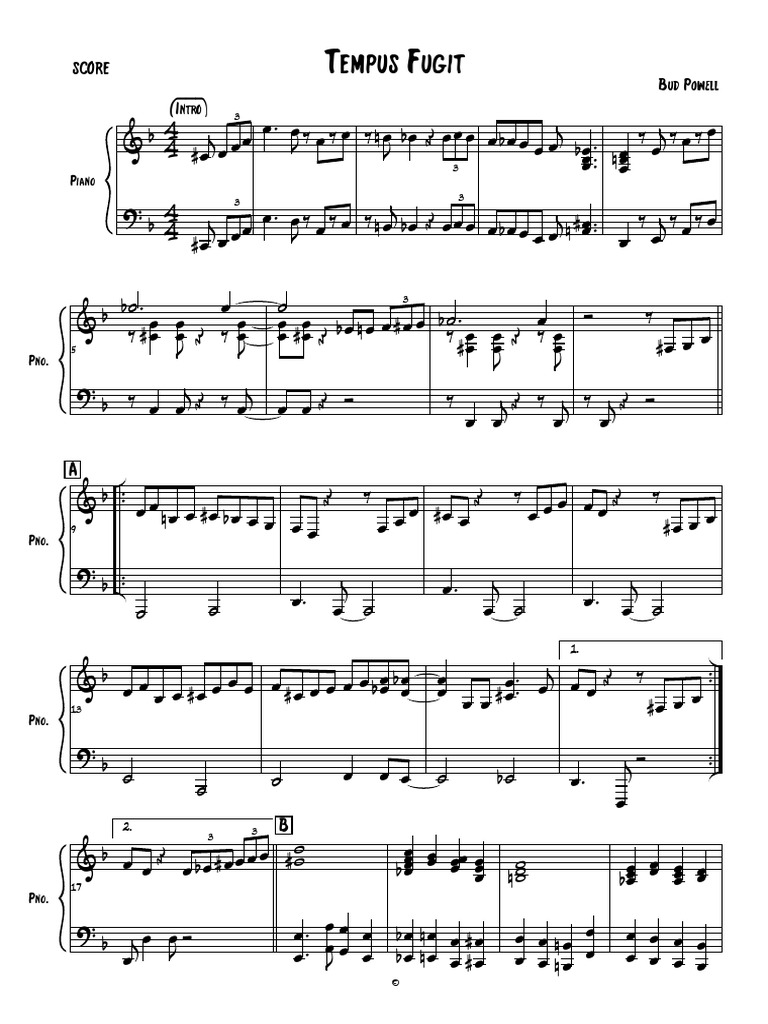 Tempus Fugit SCORE PDF