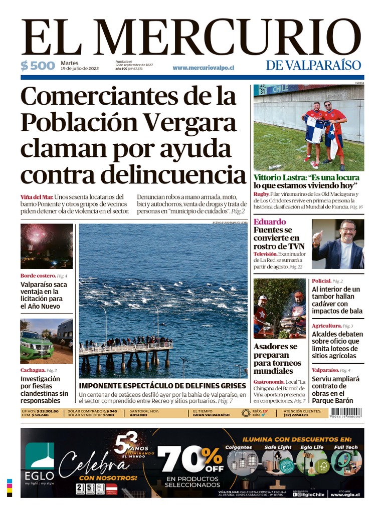 El Mercurio de Valparaiso 19072022 | PDF | Pirotécnica