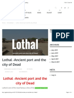 Lothal - Ancient Port and The City of Dead