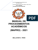 Manual de Procedimientos Academicos