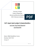 BJT: Input and Output Characteristics