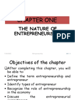 Chapter One: The Nature of Entrepreneurship
