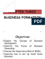 Chapter Three: Business Formation