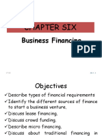 Chapter Six: Business Financing