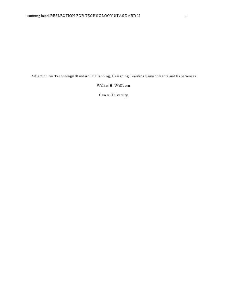 Reflection on Technology Standard II | PDF | Teachers | Multimedia
