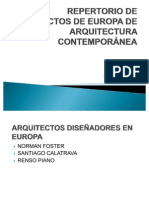 Repertorio de Proyectos de Europa de Arquitectura Contemporánea