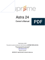 Astra 24: Owner's Manual