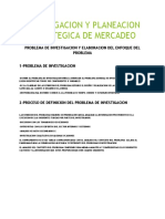 Investigacion y Planeacion Estrategica de Mercadeo