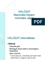 HÁLÓZAT Maximális Folyam, Minimális Vágás