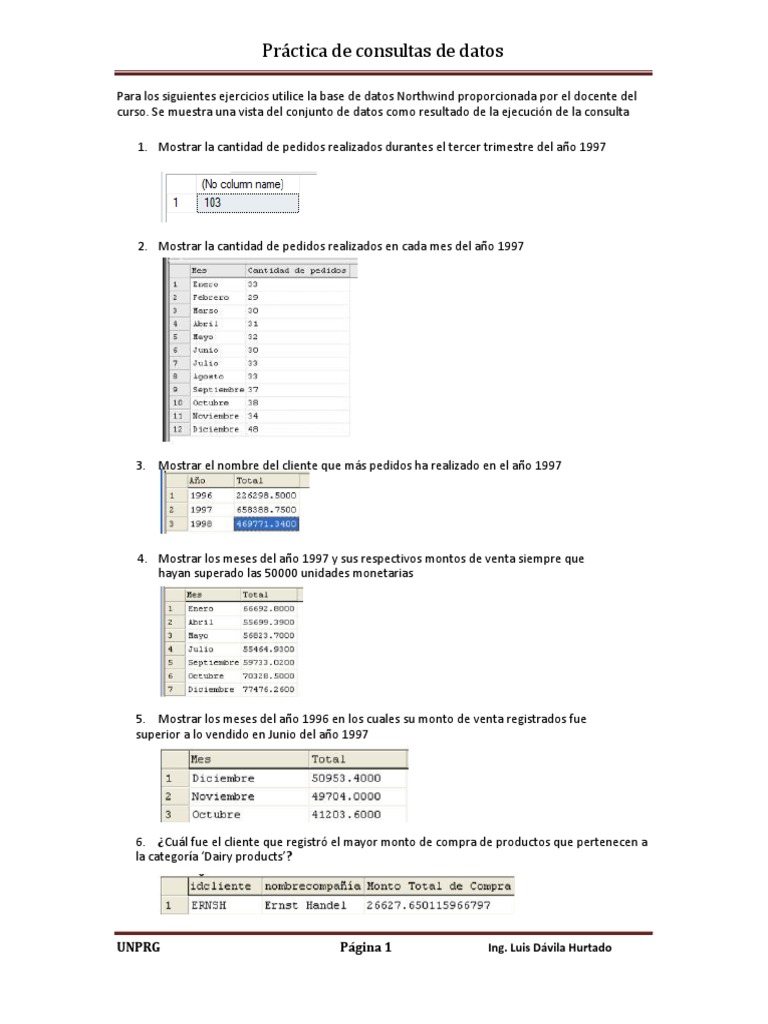 Practica - Consultas 1 | PDF