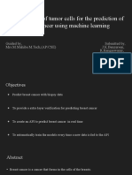 Classification of Tumor Cells For The Prediction of Breast Cancer Using Machine Learning