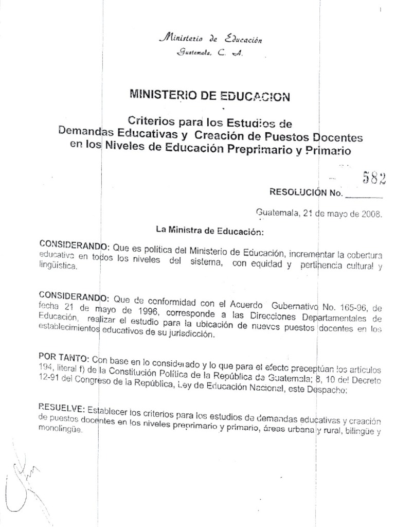 5) 5822008 Creación de Puestos Docentes