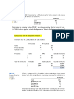 Inventario Costo o Mercado Menor 31 de Marzo