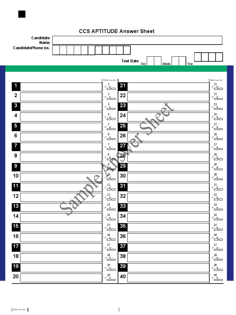 IELTS Listening Answer Sheet Template | PDF | Second Language ...