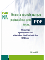 Herramientas Nutricionales para Mejorar Propiedades Físicas, Químicas y Biológicas de Suelo