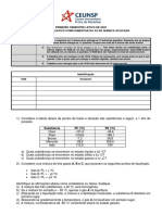 Trabalho I de Química Aplicada