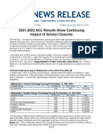 VDOE SOL 2021-2022 Results Corrected