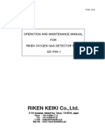 Operation and Maintenance Manual FOR Riken Oxygen Gas Detector Head GD-F4A-1