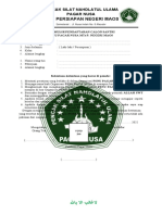 Formulir Pendaftaran Pagar Nusa