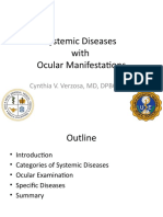 Systemic Diseases with Ocular Manifestations: An Overview
