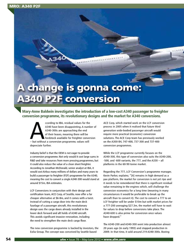 A340 P2F Conversion Insights | PDF | Aerospace Engineering ...
