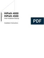 Hipath 4000 Hipath 4500: Initial Installation/Startup