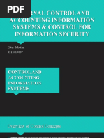 Internal Control and Accounting Information Systems & Control