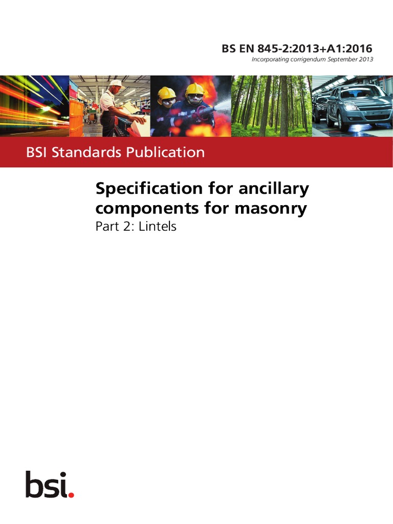 BS en 845-2+a1-206 | PDF | Concrete | Strength Of Materials
