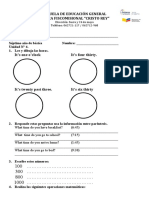 Evaluacion 7mo 4TO Bloque Que Hora Es