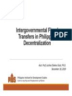 Day 3 Session 5 - Justine Diokno-Sicat - Intergovernmental Fiscal Transfers in Philippines