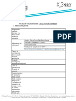 Ficha de Viabilidad Proyecto Creación de Empresa