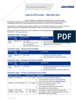 Quick Reference Guide For ETS Codes - B&I East Asia Operations