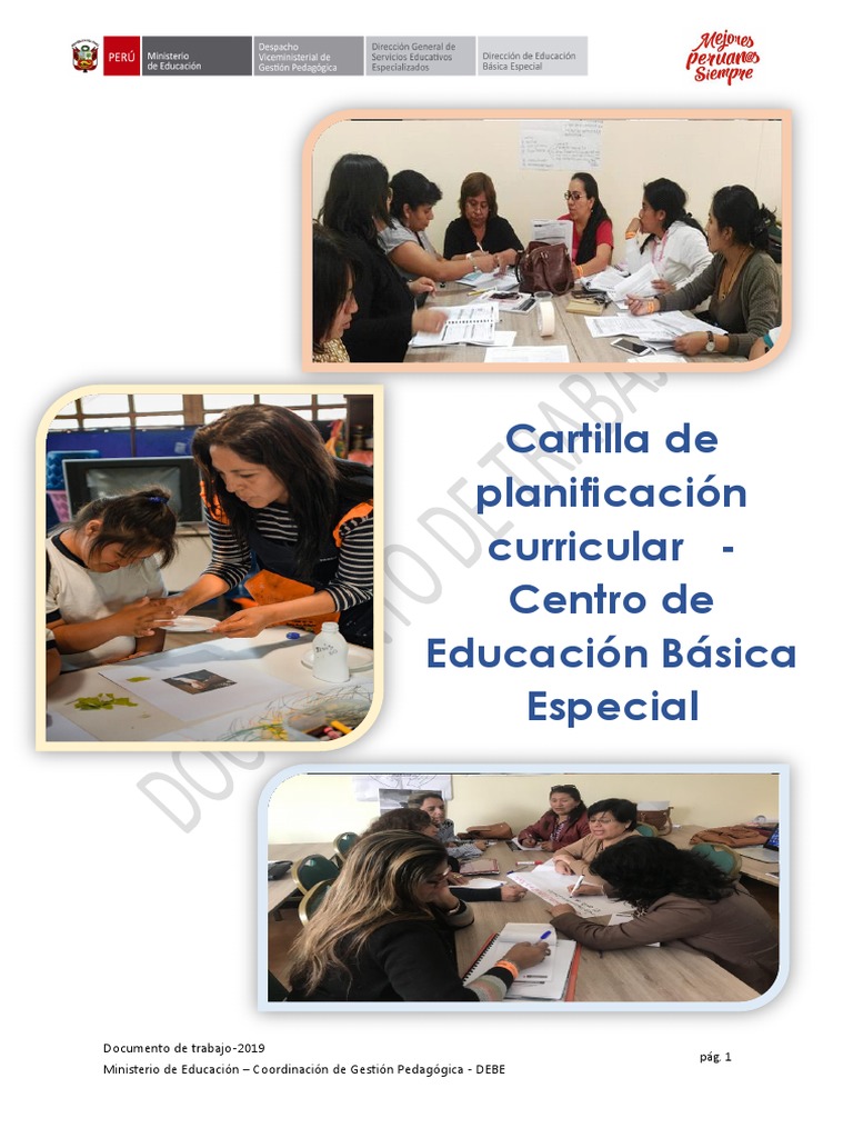 Planificación Curricular en CEBE 2019 | PDF | Evaluación | Plan de estudios