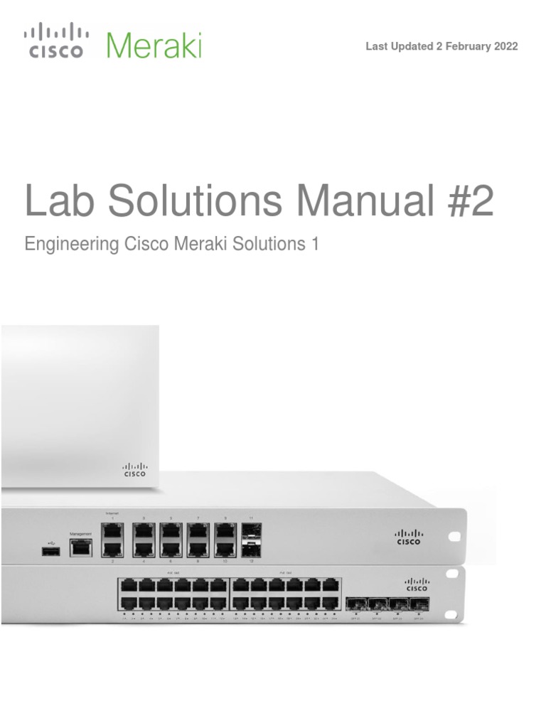 Cisco Meraki Lab Solutions Guide | PDF | Routing | Computer Network