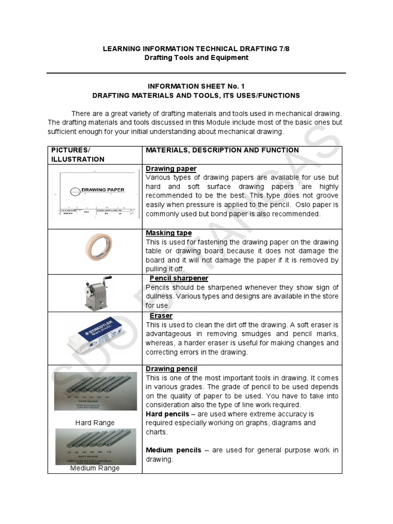 1 Is Tle TVL Technical Drafting Exploratory Info Sheet No. 1 PDF