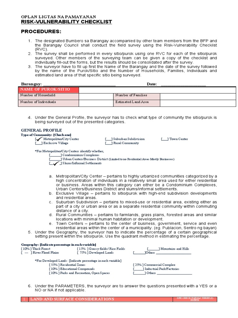 risk-vulnerability-checklist-procedures-oplan-ligtas-na-pamayanan