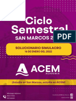 Solucionario Simulacro Semestral Acem 16-01-22