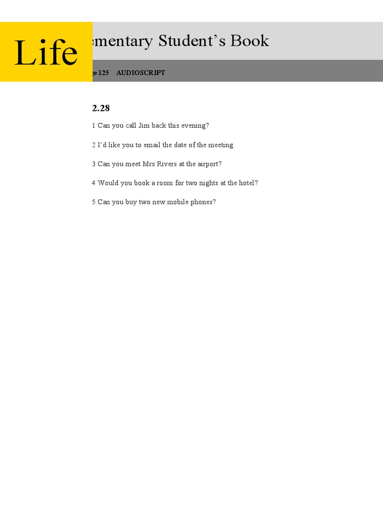 Life Elementary Student's Book PDF | PDF