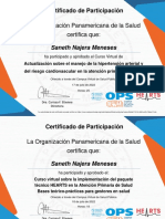 Certificado de Participación en Cursos de Salud
