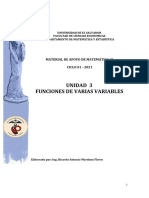 UNIDAD III - Funciones de Varias Variables