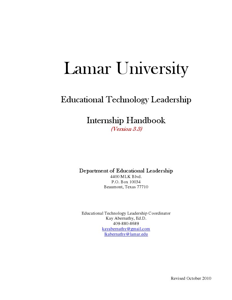 Internshiphandbook Ver3 3512 | PDF | Educational Technology | Mentorship