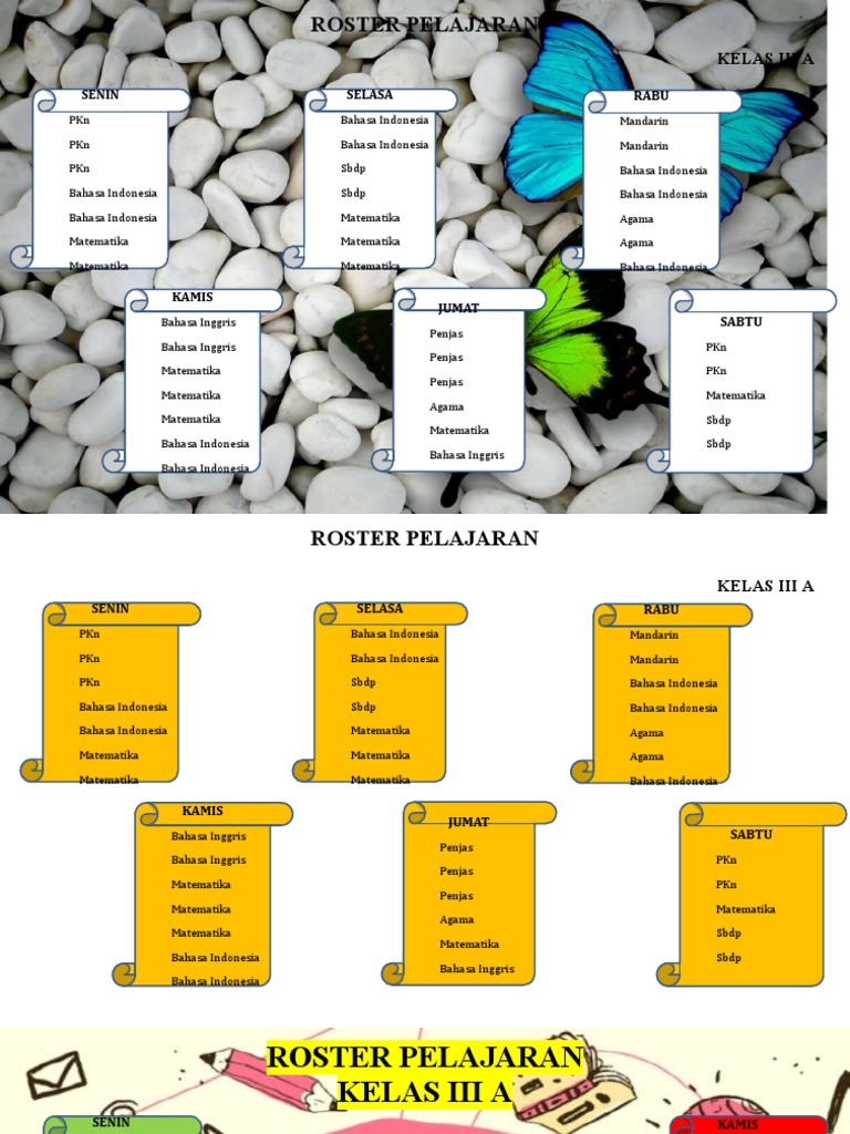 Roster Pelajaran | PDF