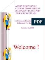 Administration of Individual Professional Development Plan (IPDP