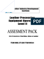 Leather Processing Equipment Operation Level II: Leather Industry Development Institute