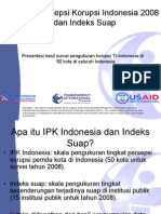 Materi Presentasi Ipk Indonesia 2008 Dan Indeks Suap