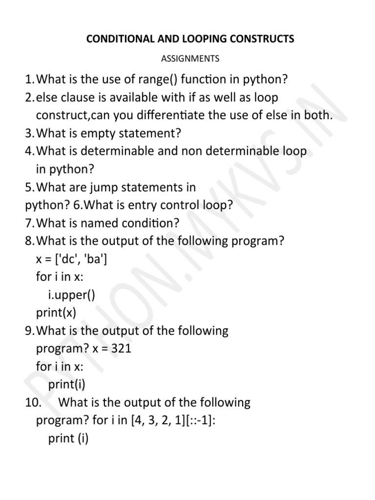 Conditional and Looping Constructs A | PDF | Control Flow | Numbers