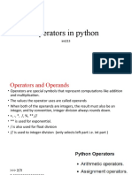 C 1 UNIT CH3 Operators in Python