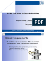BPMN Extensions For Security Modelling: Edgars Gaidels Andrejs Gaidukovs Raimundas Matulevičius
