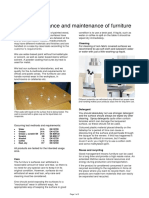 Surface Resistance and Maintenance of Furniture: Cleaning